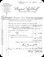 Invoice from August Laukhuff - Germany